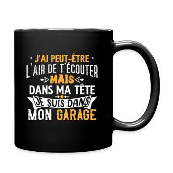 Mécanique bricolage humour passion, mécanicien - Mug uni - noir - Droite