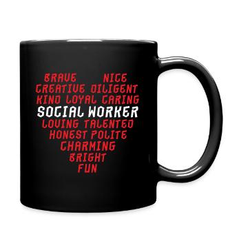 Social worker Social work Social work - Full Colour Mug - black - Right