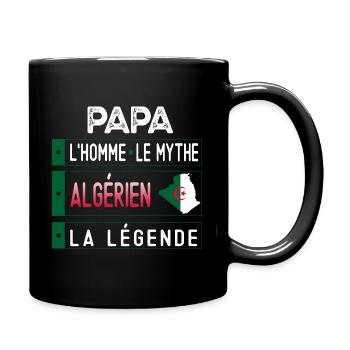 Papa algérien idée cadeau algérie - Mug uni - noir - Droite