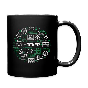 Hacker - Tasse einfarbig - Schwarz - Rechts