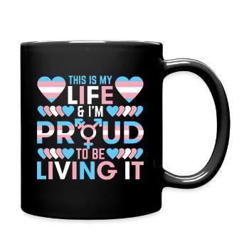Transgenre Cadeaux Sort Fierté Gay Pride - Mug uni - noir - Droite
