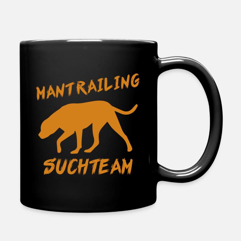Mantrailing suchteam Geschenk Findehund Hunde - Tasse einfarbig - Schwarz
