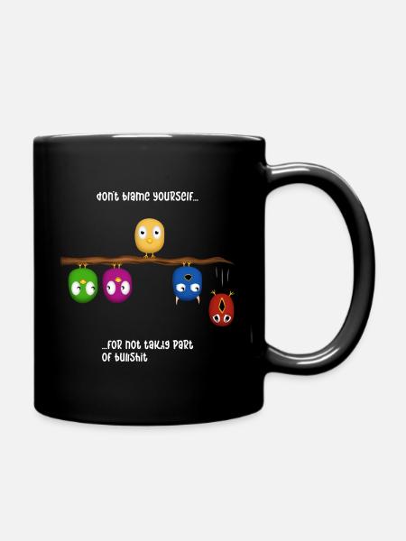 Anti-pression des groupes Oiseaux Anti-harcèlement - Mug uni - noir