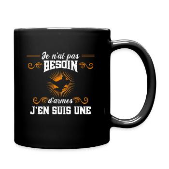 karaté idée cadeau humour sport de combat citation - Mug uni - noir - Droite