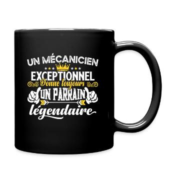 Mécanicien futur parrain idée cadeau humour métier - Mug uni - noir - Droite