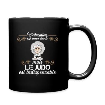Idée cadeau judoka. Club de Judo sport de combat - Mug uni - noir - Droite