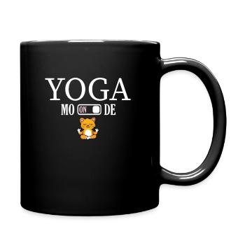 Yoga mode ON idée cadeau humour sport citations - Mug uni - noir - Droite