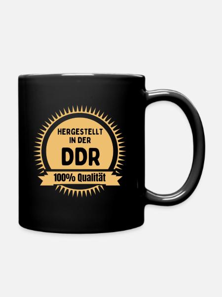 DDR Shirt Lustiges Geschenk Hergestellt in der DDR - Tasse einfarbig - Schwarz