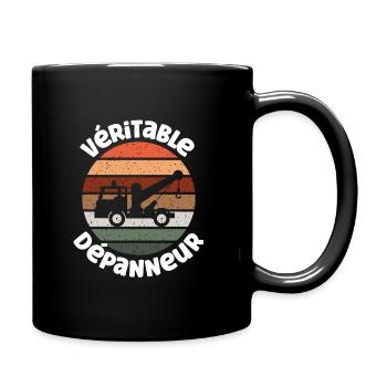 Dépanneur humour métier. Dépannage idée cadeau - Mug uni - noir - Droite