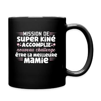 Ancienne kiné. Kinésithérapeute idée cadeau - Mug uni - noir - Droite