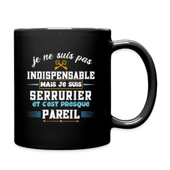 Serrurier humour métier, réparateur de serrure - Mug uni - noir - Droite