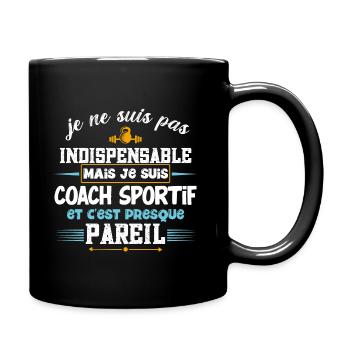 Coach sportif, idée cadeau entraîneur. Coaching - Mug uni - noir - Droite
