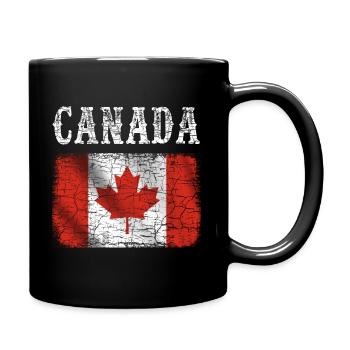 Canada Flag Vintage Canada - Full Colour Mug - black - Right