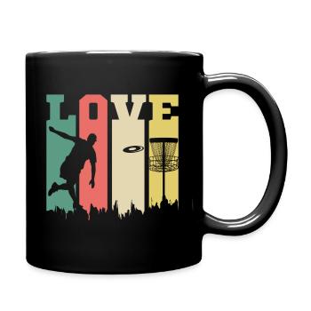 Disc Golf Frisbee Golf Ultimate Frisbee Retro Disc - Mug uni - noir - Droite