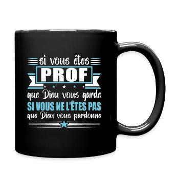 Idée cadeau enseignant, humour éducation scolaire - Mug uni - noir - Droite