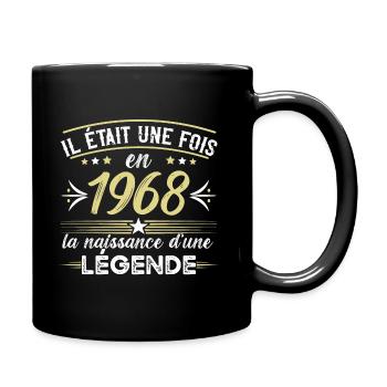 1968 anniversaire année de naissance cadeau humour - Mug uni - noir - Droite
