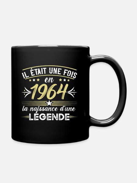 1964 anniversaire année de naissance cadeau humour - Mug uni - noir