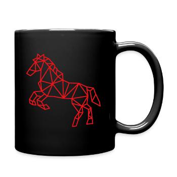Horse Geometric Line - Full Colour Mug - black - Right