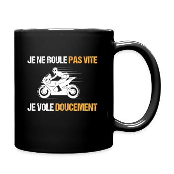 Motard idée cadeau Passion moto humour citations - Mug uni - noir - Droite