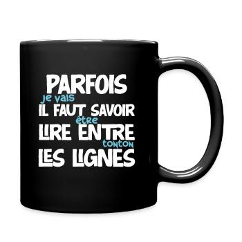 Futur tonton annonce naissance idée cadeau oncle - Mug uni - noir - Droite