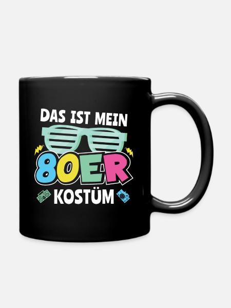 Das ist mein 80er Kostüm 80er Jahre Party Spruch - Tasse einfarbig - Schwarz