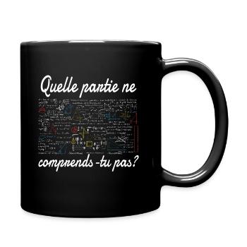 Prof de maths idée cadeau enseignant mathématique - Mug uni - noir - Droite