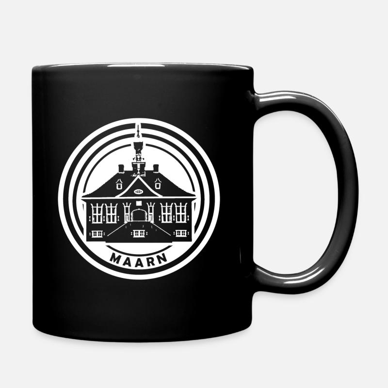 Town Hall Maarn - Full Colour Mug - black
