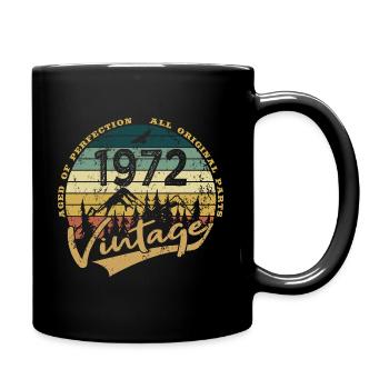 50th birthday Aged of Perfection Vintage 1972 - Full Colour Mug - black - Right