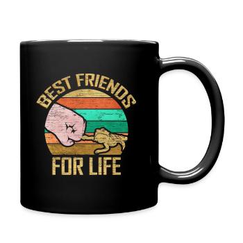 Meilleurs amis pour la vie Dragon barbu - Mug uni - noir - Droite