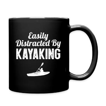 Kayak Kajakfahren - Tasse einfarbig - Schwarz - Rechts