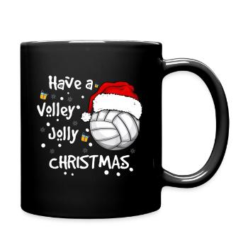 Weihnachtsvolleyball Haben Sie einen Volley Jolly Weihnachten - Tasse einfarbig - Schwarz - Rechts