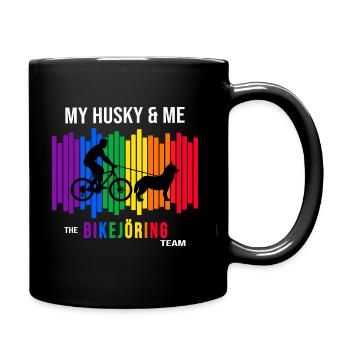 bikejöring husky zughund zughundesport hundesport - Full Colour Mug - black - Right