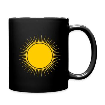 Soleil - Mug uni - noir - Droite