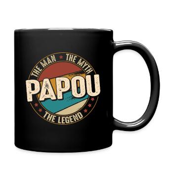 Fathers Day Papou the Man the Myth the Legend - Mug uni - noir - Droite
