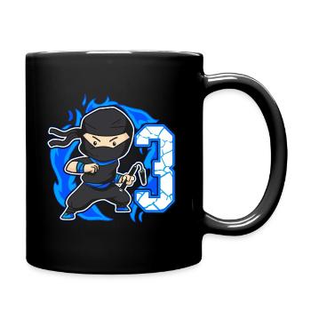 Ninja 3ème anniversaire Garçon 3 ans Ninjas - Mug uni - noir - Droite