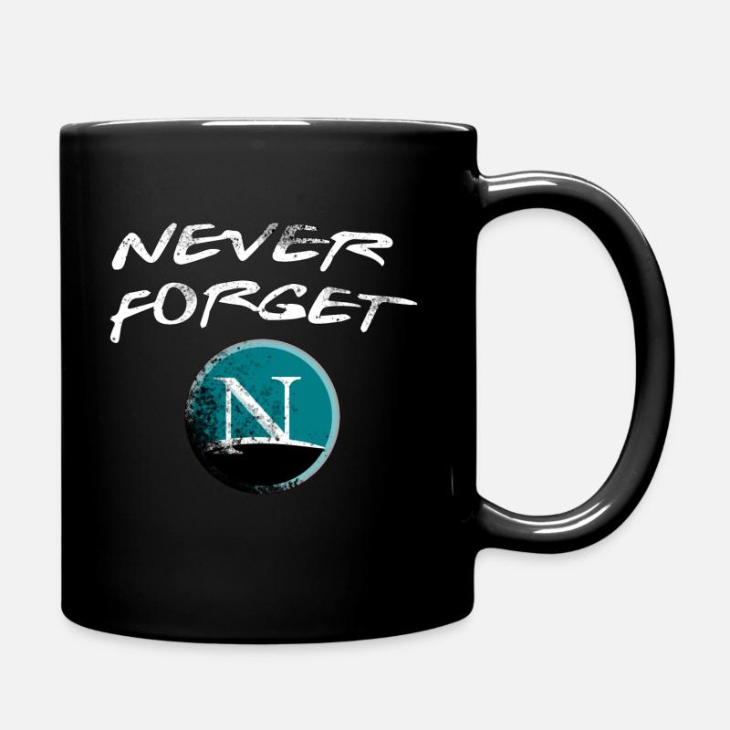 Never forget Netscape - Full Colour Mug - black