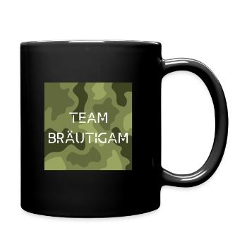 Team Bräutigam Junggesellenabschied Camouflage - Tasse einfarbig - Schwarz - Rechts