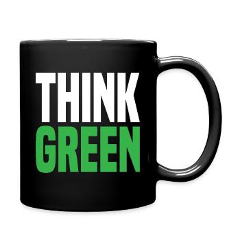 Pensez vert - Mug uni - noir - Droite