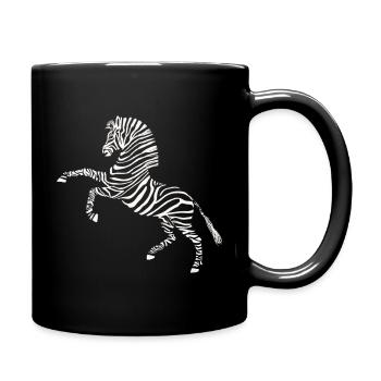 Zèbre sauvage - Mug uni - noir - Droite