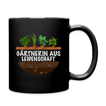 Gärtnerin Leidenschaft für Gärtner Frauen Garten - Tasse einfarbig - Schwarz - Rechts