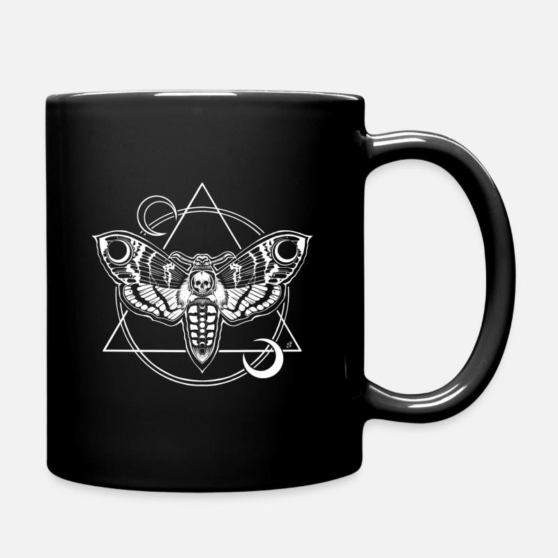 Crépuscule, Tête de cadavre, Papillon de nuit - Mug uni - noir