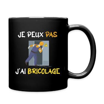 je peux pas j'ai bricolage - Bricolage - Mug uni - noir - Droite