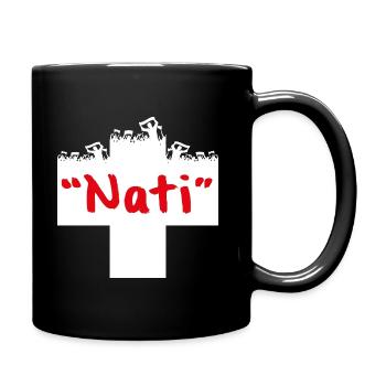 Nati Schweiz Nationalmannschaft Swiss Fußball - Tasse einfarbig - Schwarz - Rechts