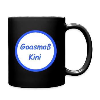 Goasmaß - Bayerischer Kult - Tasse einfarbig - Schwarz - Rechts