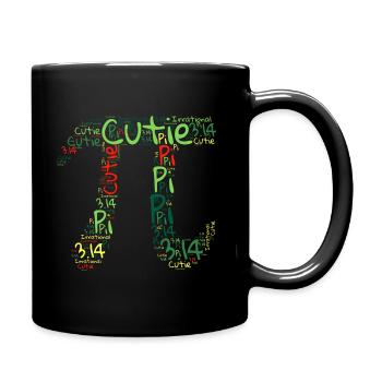 Cutie Pi Symbol - Full Colour Mug - black - Right