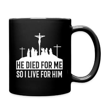 Christus Il est mort pour moiT-Shirt - Mug uni - noir - Droite