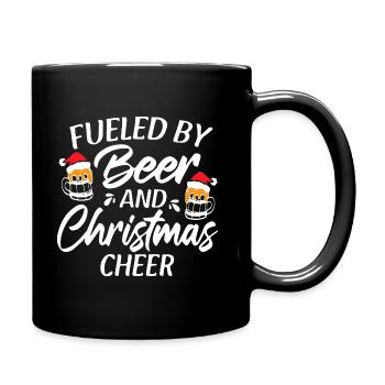 Rempli de bière et de joie de Noël1 - Mug uni - noir - Droite