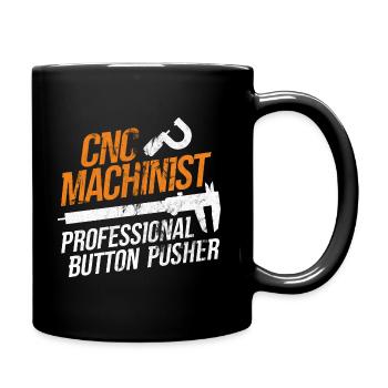 Maschinen-Bediener Maschinenführer Machinist - Tasse einfarbig - Schwarz - Rechts