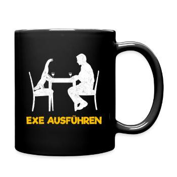 exe run computer scientist programmer admin - Full Colour Mug - black - Right