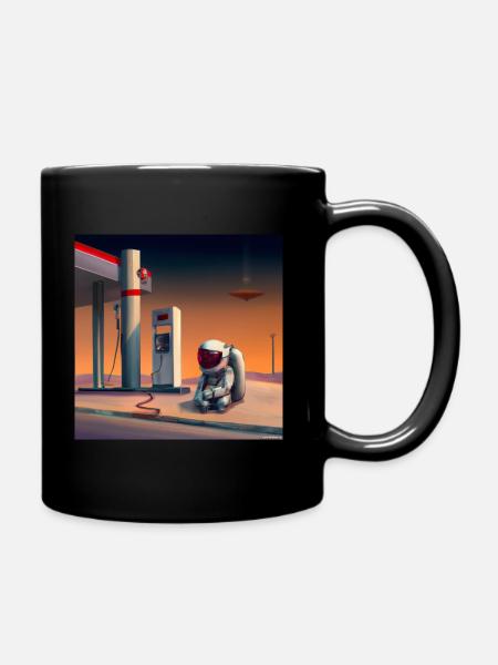Astrononymus - No Gas Planet - Full Colour Mug - black